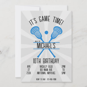 Convite Aniversário de Esportes de Lacrosse