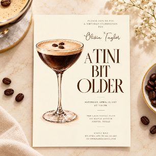 Convite Aniversário de Espresso Martini Um Pouco Mais Velh