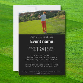 Convite Aniversário de evento de golfe do clube de golfe G