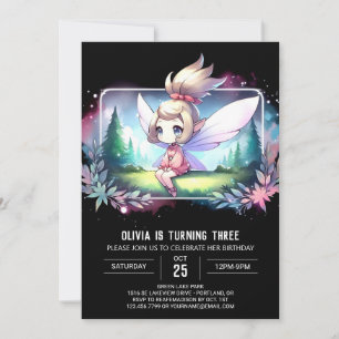 Convite Aniversário de Fada Pequena Personalizada