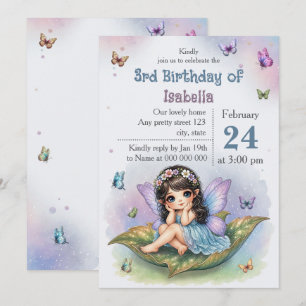 Convite Aniversário de fadazinha adorável