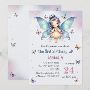 Convite Aniversário de fadazinha adorável