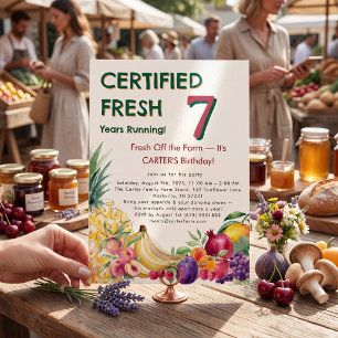 Convite Aniversário de Fazenda 'Certificado Fresco' 7 Anos
