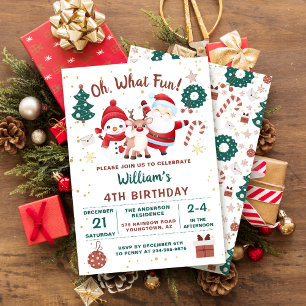 Convite Aniversário de Feriado de Papais noeis de Natal D