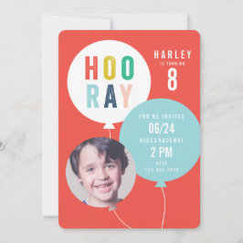 Convite Aniversário de fotos de crianças de um bando de ba