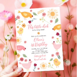 Convite Aniversário de frango com Páscoa de Fazenda de Pin