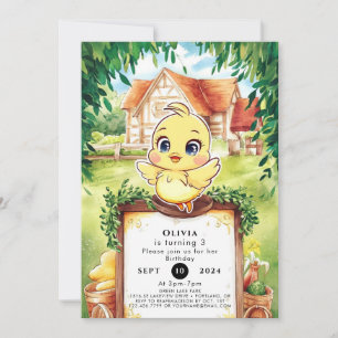 Convite Aniversário De Frango Pequeno Encantado