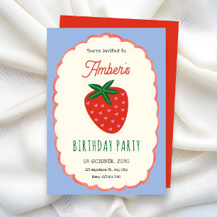 Convite Aniversário de fruta fofa