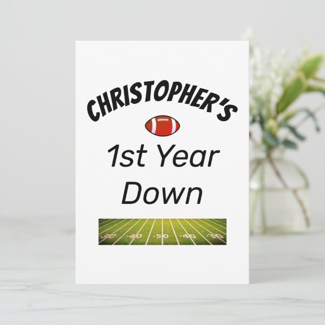 Convite Aniversário de futebol de 1rua por ano (Em pé/Frente)