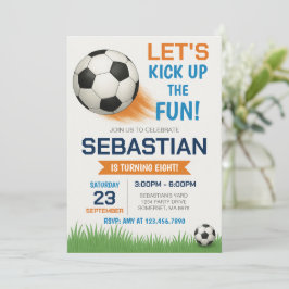 Convite Aniversário de futebol editável