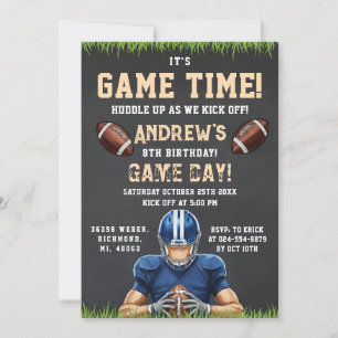 Convite Aniversário de Futebol Personalizado