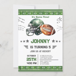 Convite Aniversário de futebol pessoal