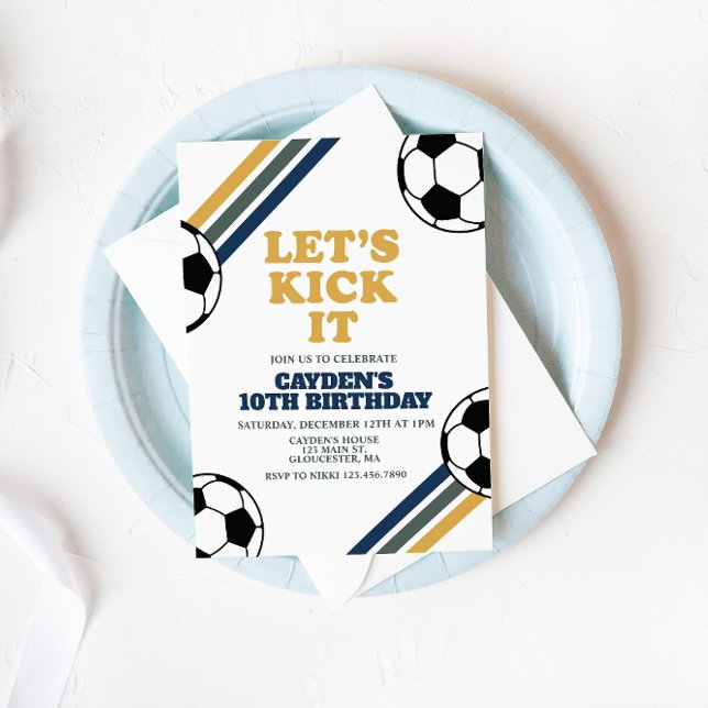 Convite Aniversário de Futebol Retrô (Criador carregado)