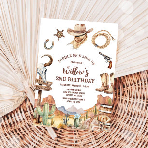 Convite Aniversário de Garoto do Rancho Caubói Rodeio Oest