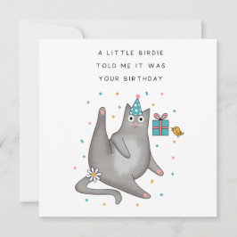 Convite Aniversário de Gato