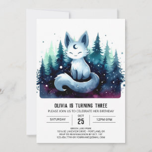 Convite Aniversário de Gato Encantado Bonito