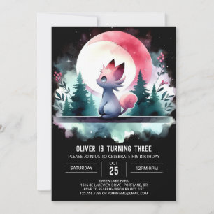 Convite Aniversário de Gato Majestoso Personalizado