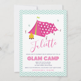 Convite Aniversário De Glam Camp Spa Makeover