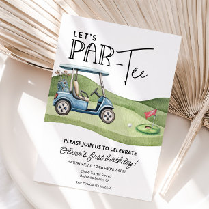 Convite Aniversário de Golfe Fofinho, qualquer idade, Vamo