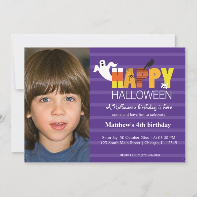 Convite Aniversário de Halloween (Frente)