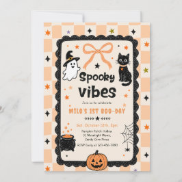 Convite Aniversário de Halloween com Vibrações Assustadora