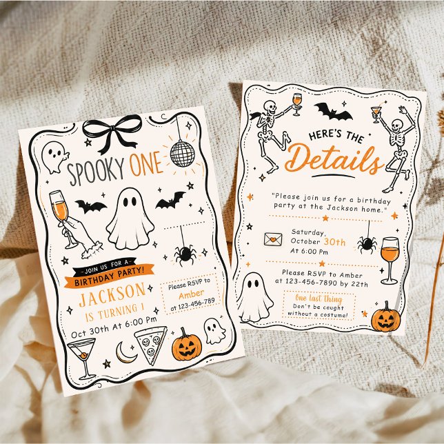 Convite Aniversário de Halloween do Assustador (Criador carregado)
