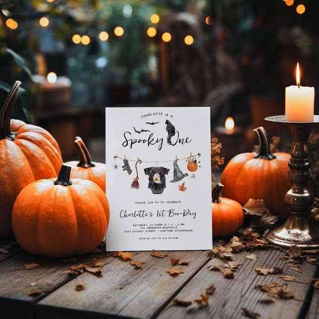 Convite Aniversário de Halloween do Assustador (Criador carregado)