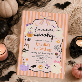 Convite Aniversário de Halloween dos Fantasmas Assustadore