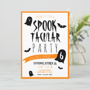Convite Aniversário de Halloween Espetacular de Fantasmas 