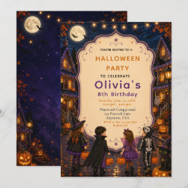 Convite Aniversário de Halloween Trick-or-Treat