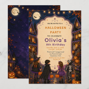 Convite Aniversário de Halloween Trick-or-Treat
