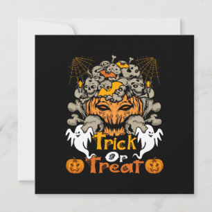 Convite Aniversário de Halloween Truque ou Tratamento