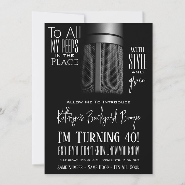 Convite Aniversário de Hip Hop (Frente)