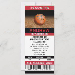 Convite Aniversário de Hoops Voadores Altos de Basquete Pe