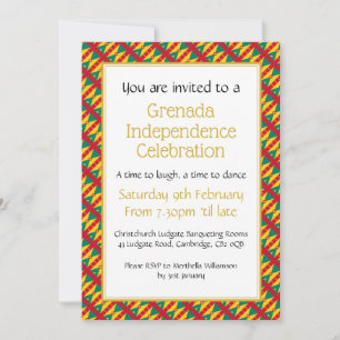 CONVITE ANIVERSÁRIO DE INDEPENDÊNCIA DE GRENADA