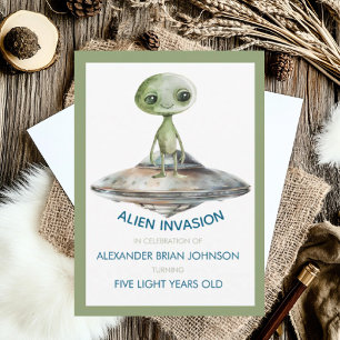 Convite Aniversário de Invasão Alienígena de Idade Persona