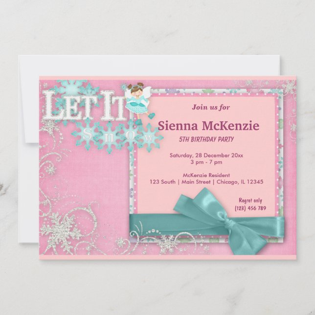 Convite Aniversário de inverno (Frente)