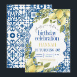 Convite Aniversário de Limão Italiano 30 mediterrânico<br><div class="desc">Convite de festas italiano de aniversário de 30 anos da Dolce Vita</div>