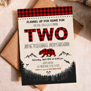 Convite Aniversário de Lumberjack de Aniversário