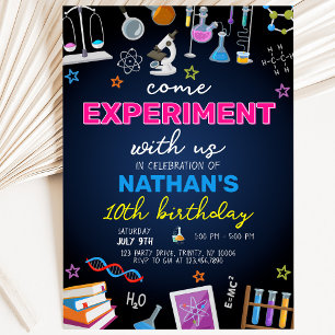 Convite Aniversário de Mad Science
