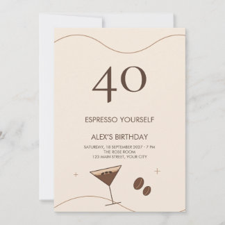 Convite Aniversário de Marco com Mocha Espresso Martini