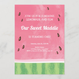 Convite Aniversário de Melão de Watermelão Festa de Convoc