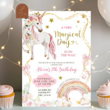 Aniversário de Menina Dia Mágico Unicórnio Coquete