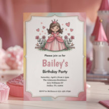 Aniversário de Menina Princesa de Conto de Fadas F