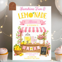 Aniversário de Menina Rosa Limonada Diversão ao So