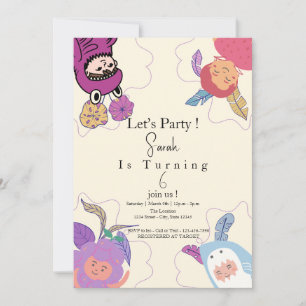 Convite Aniversário de Meninas Personalizadas e Pequenas