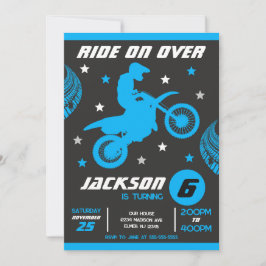 Convite Aniversário de Menino de Moto Motocross