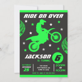 Convite Aniversário de Menino de Moto Motocross