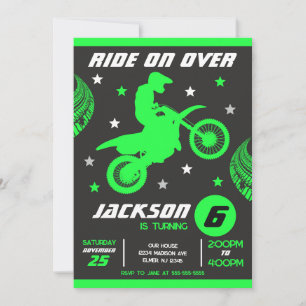 Convite Aniversário de Menino de Moto Motocross