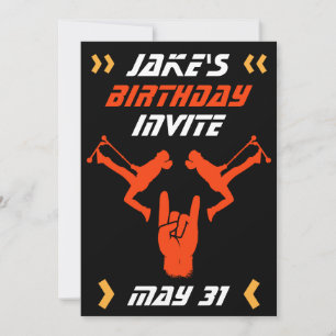 Convite Aniversário de Meninos com Scooter de Truques 